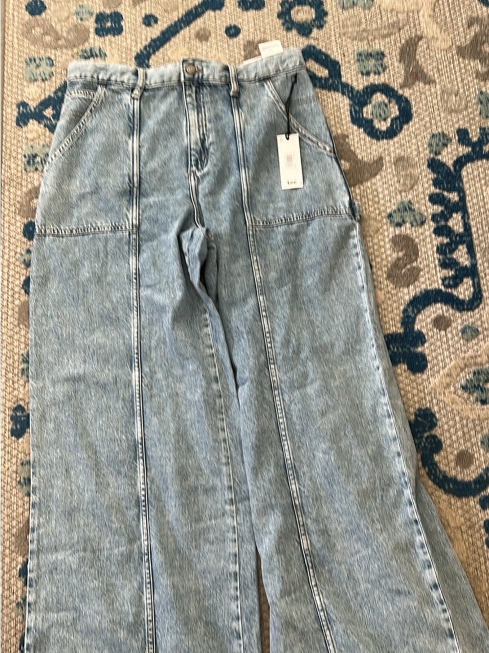Lee Light Blue Wide Leg Jeans with Front Seams